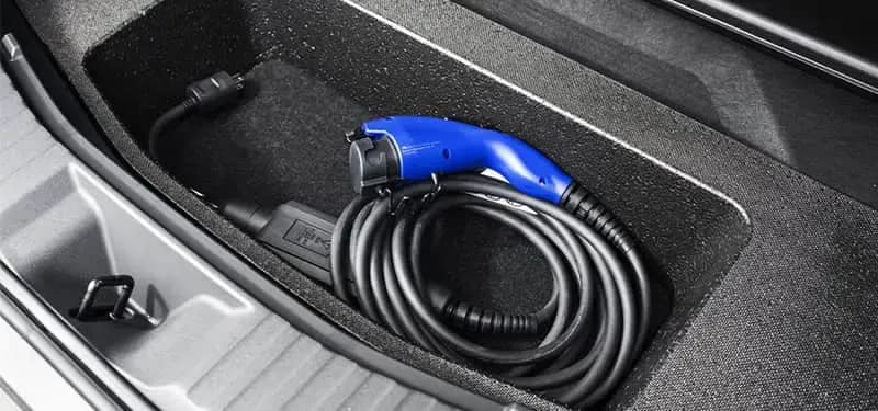 charging cable in the trunk of Toyota bZ4X