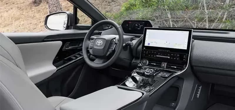 Toyota bZ4X interior view of driver