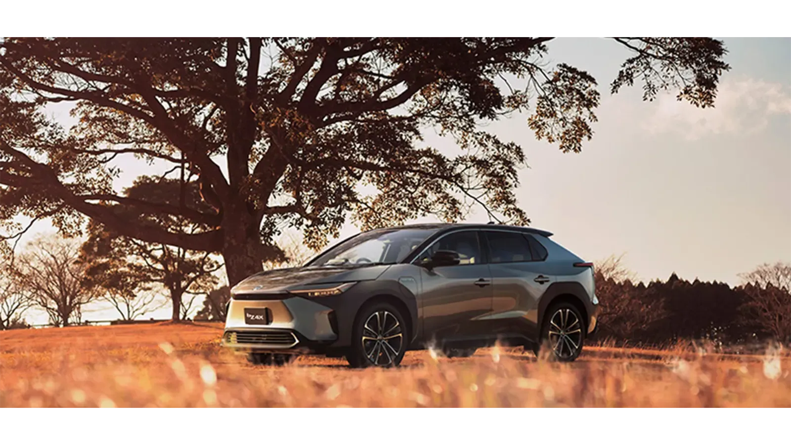 TOYOTA EV IN A FIELD