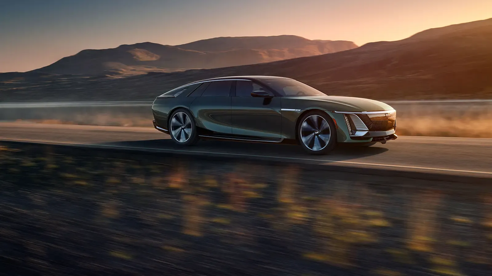 Cadillac Celestiq driving on the road 