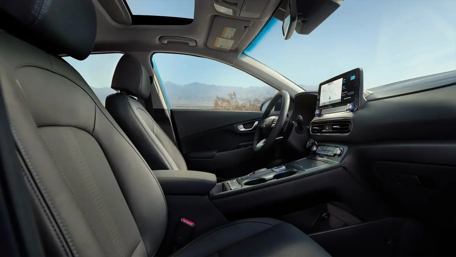 Interior of the Hyundai Kona