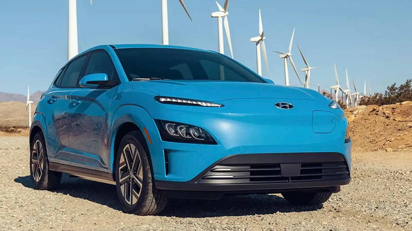 Front view of Hyundai Kona exterior