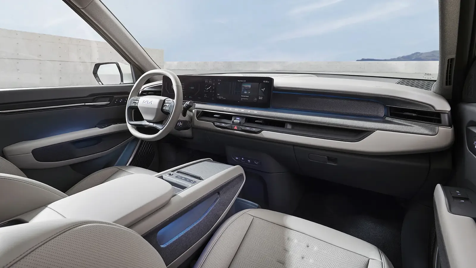 Kia EV9 Electric SUV interior tech and seating