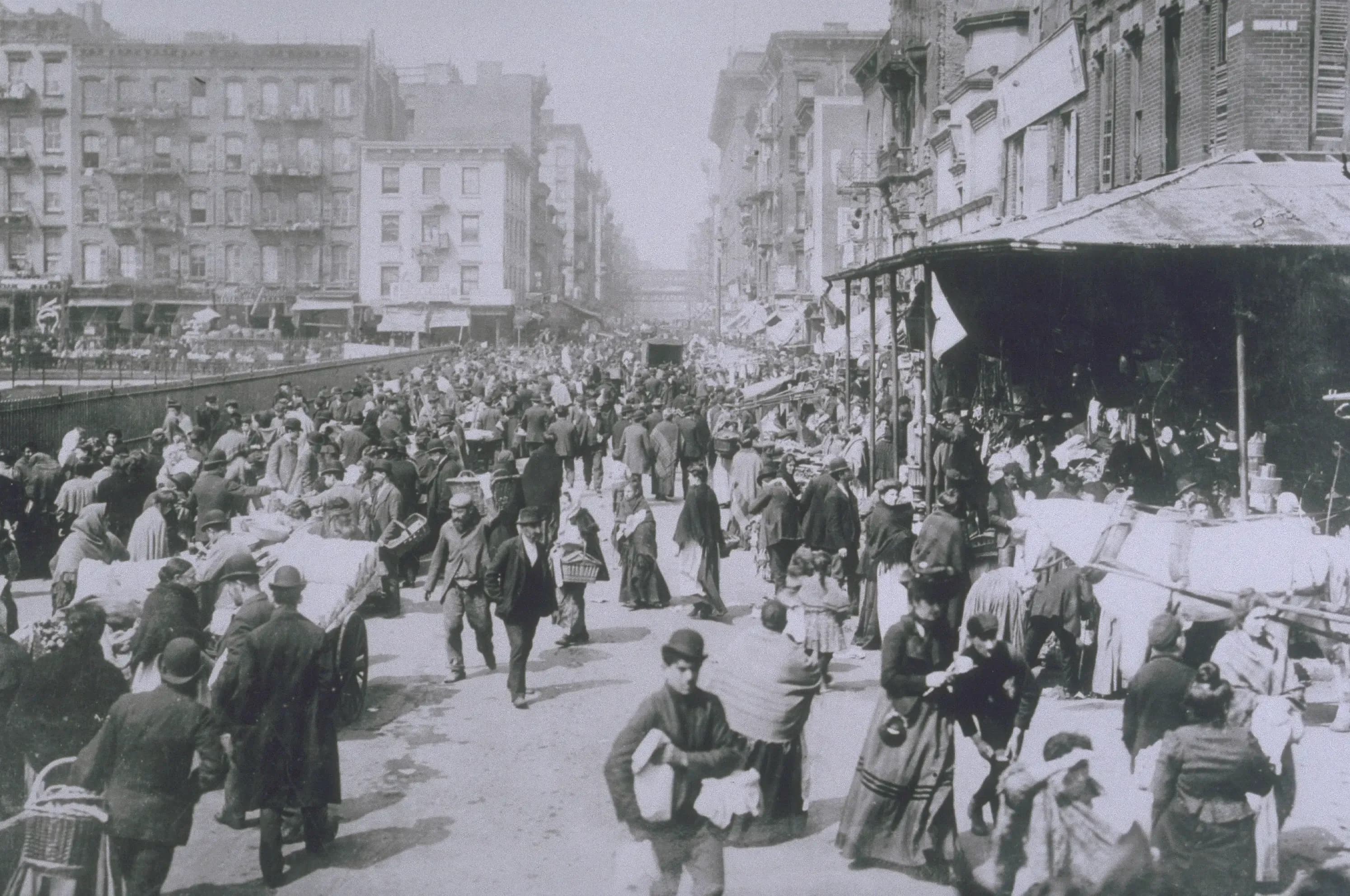 Photo of early 1900s village