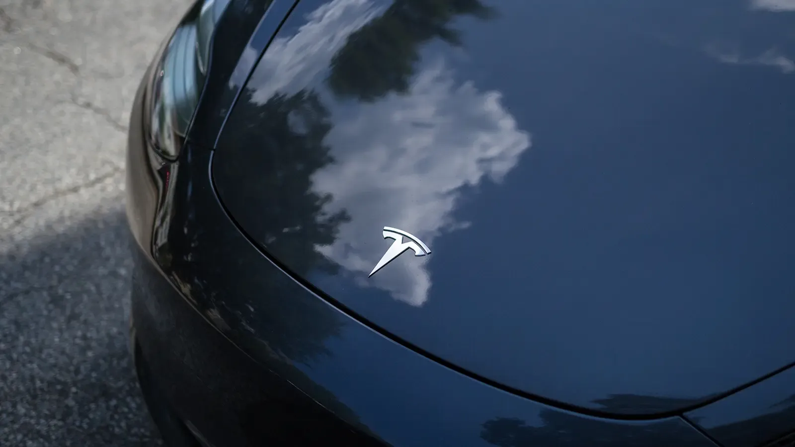Tesla car close up
