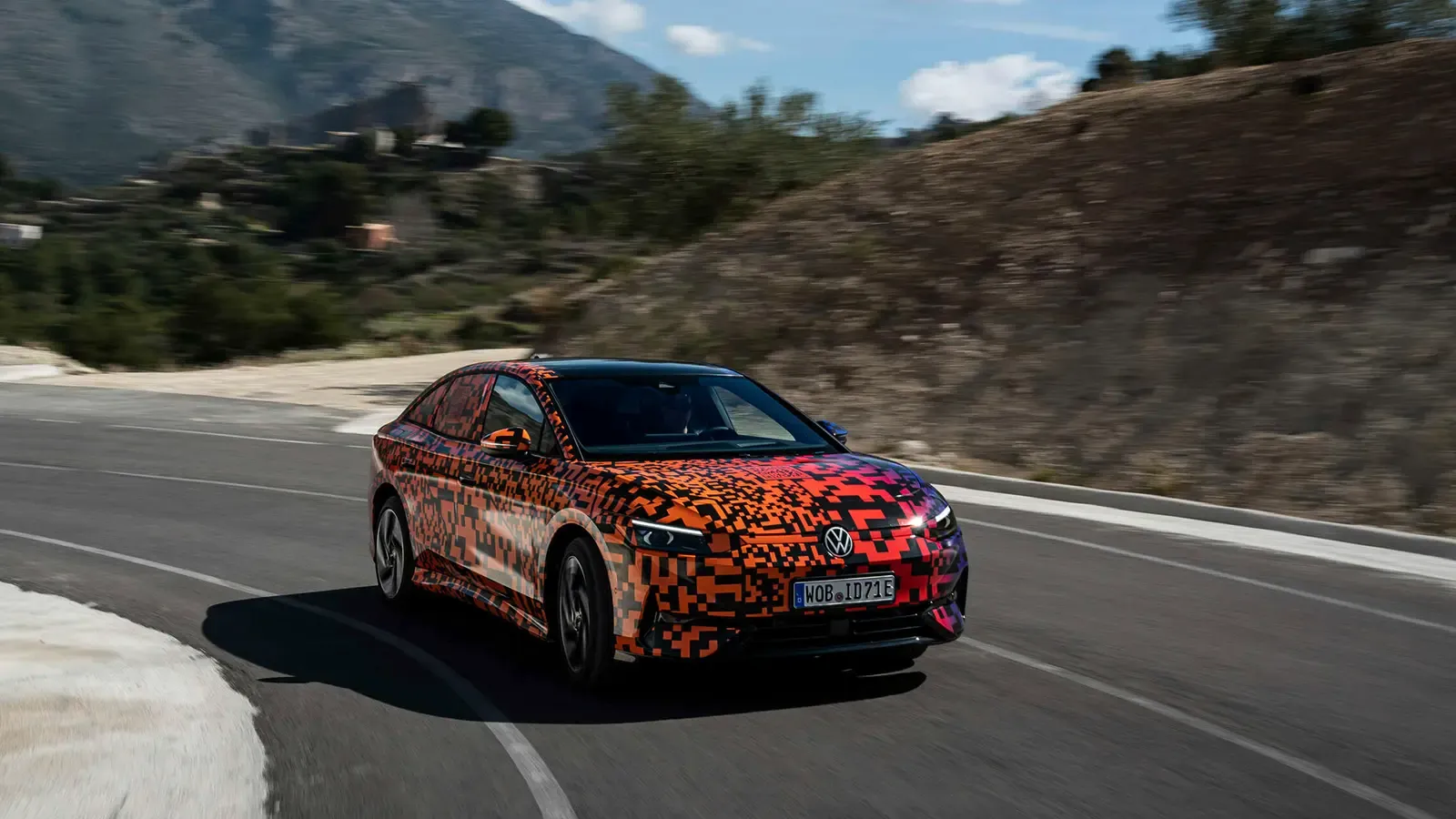 Volkswagen ID.7 on the road 