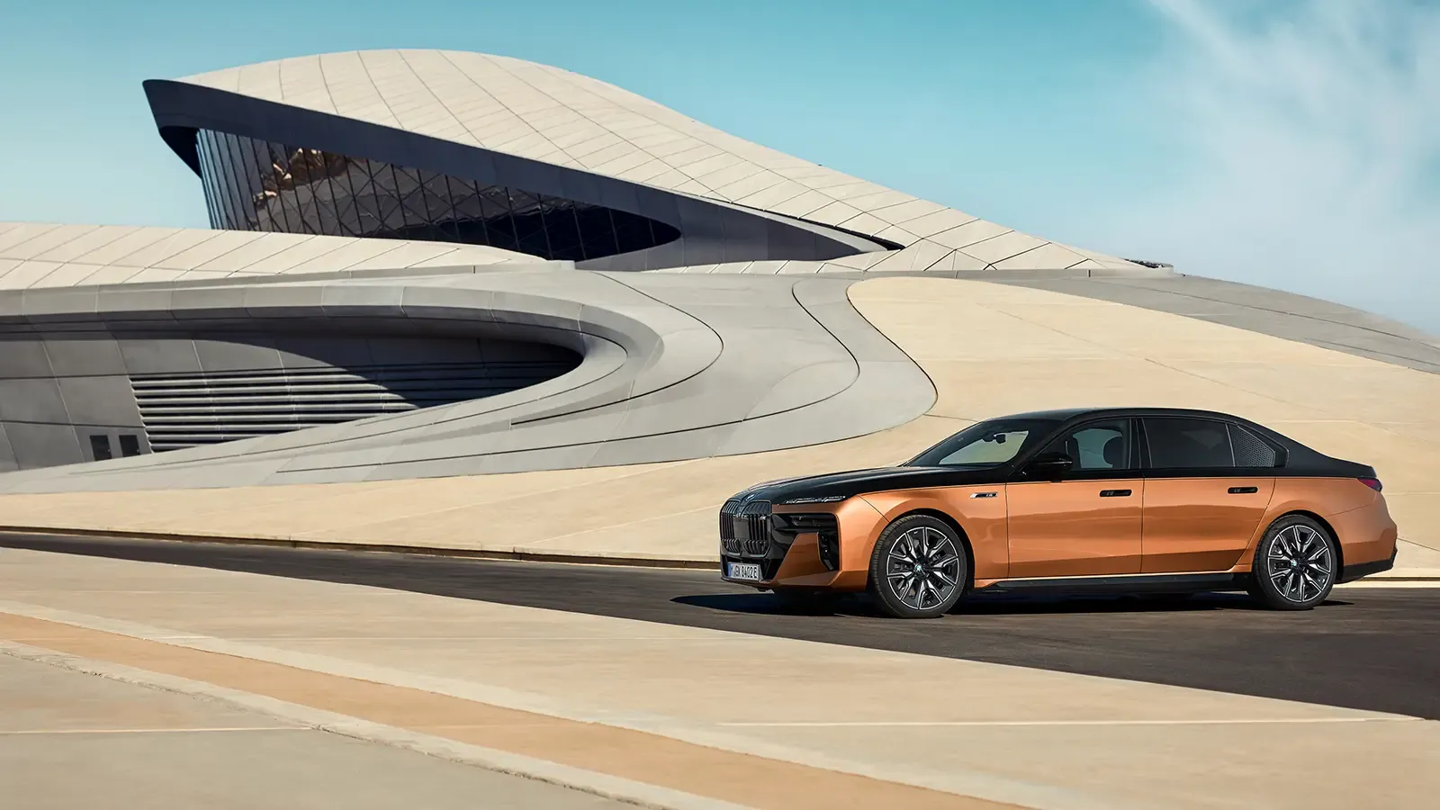 BMW i7 exterior showcased on road