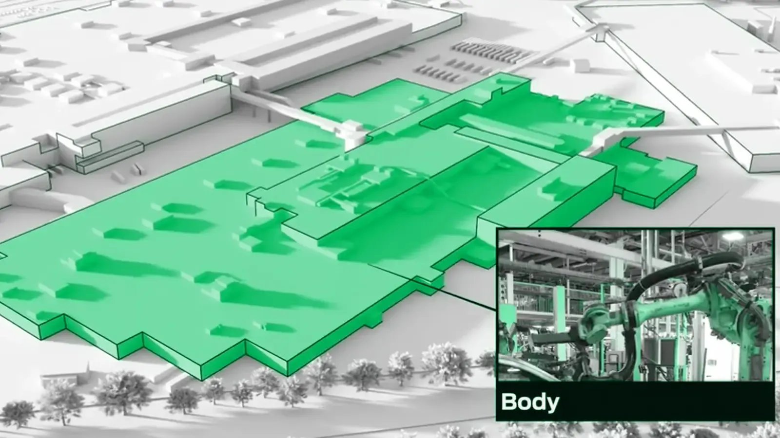 Car body building within the Oakville complex