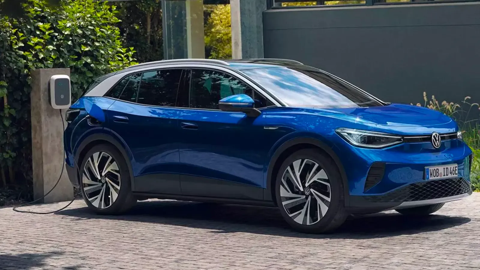The Volkswagen ID.4 charging at home