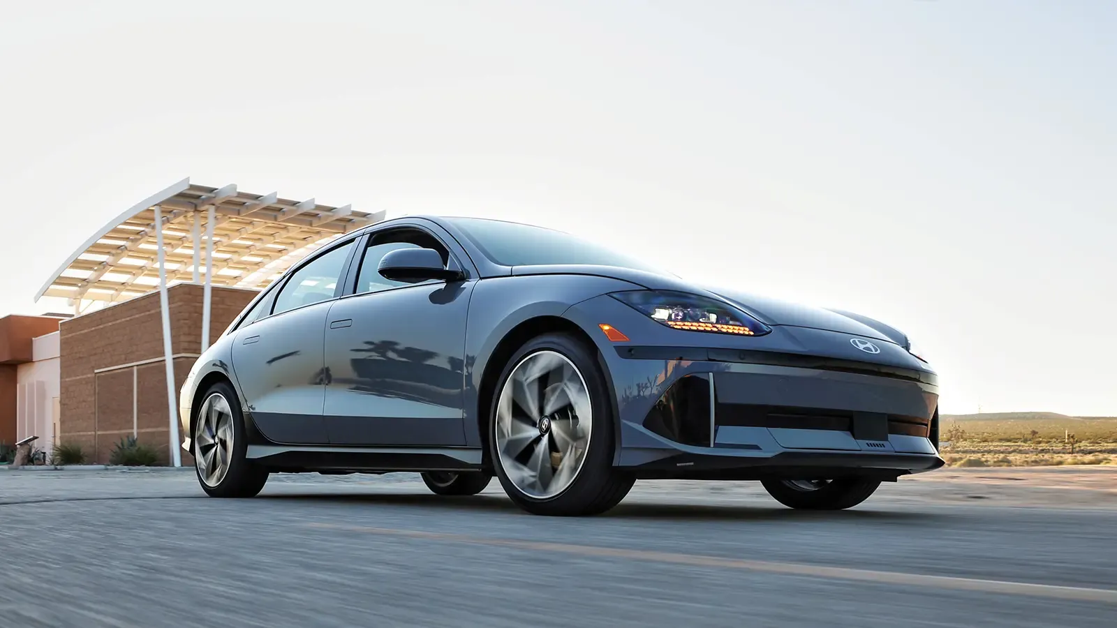 An exterior view of the Ioniq 6 from Hyundai