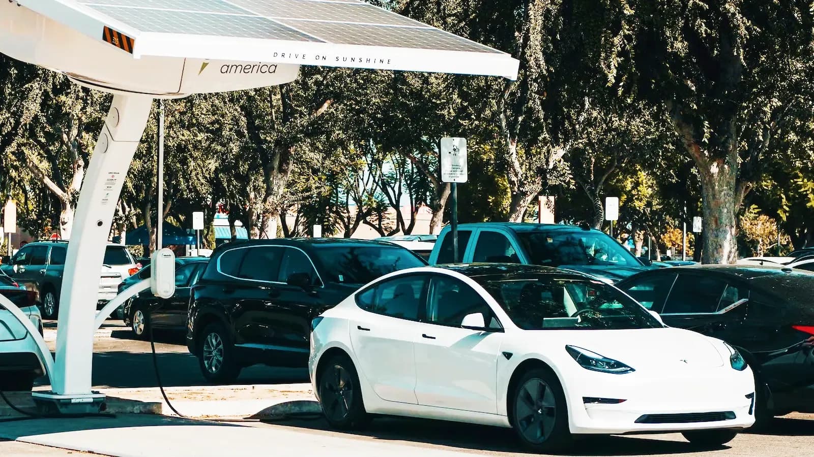 Car charging in an EV charging station