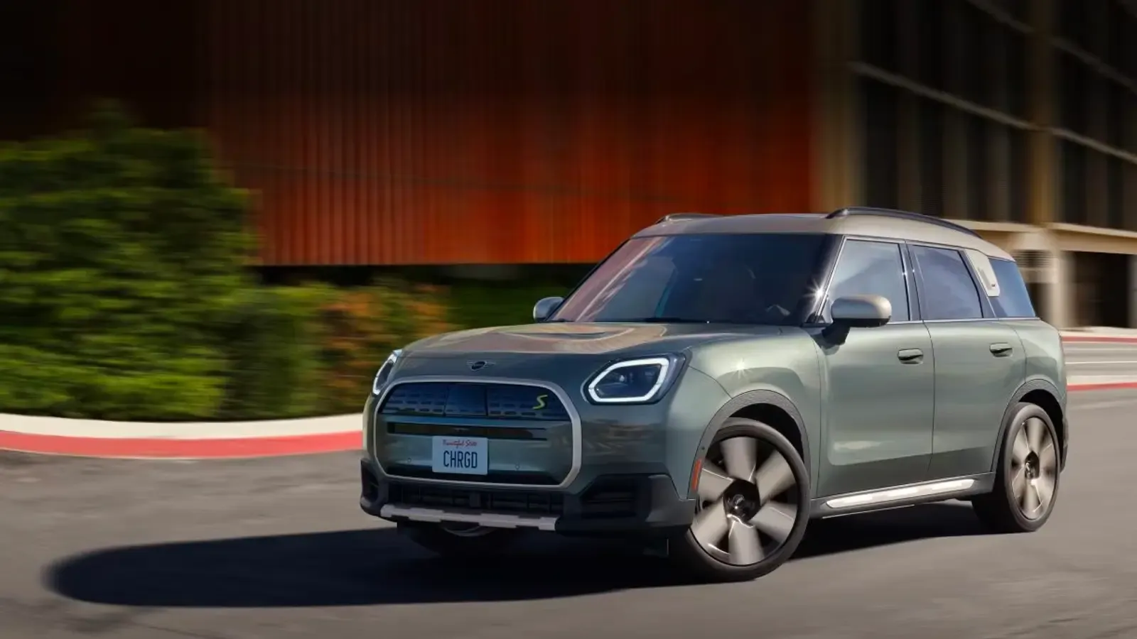 Mini Countryman SE driving on a road