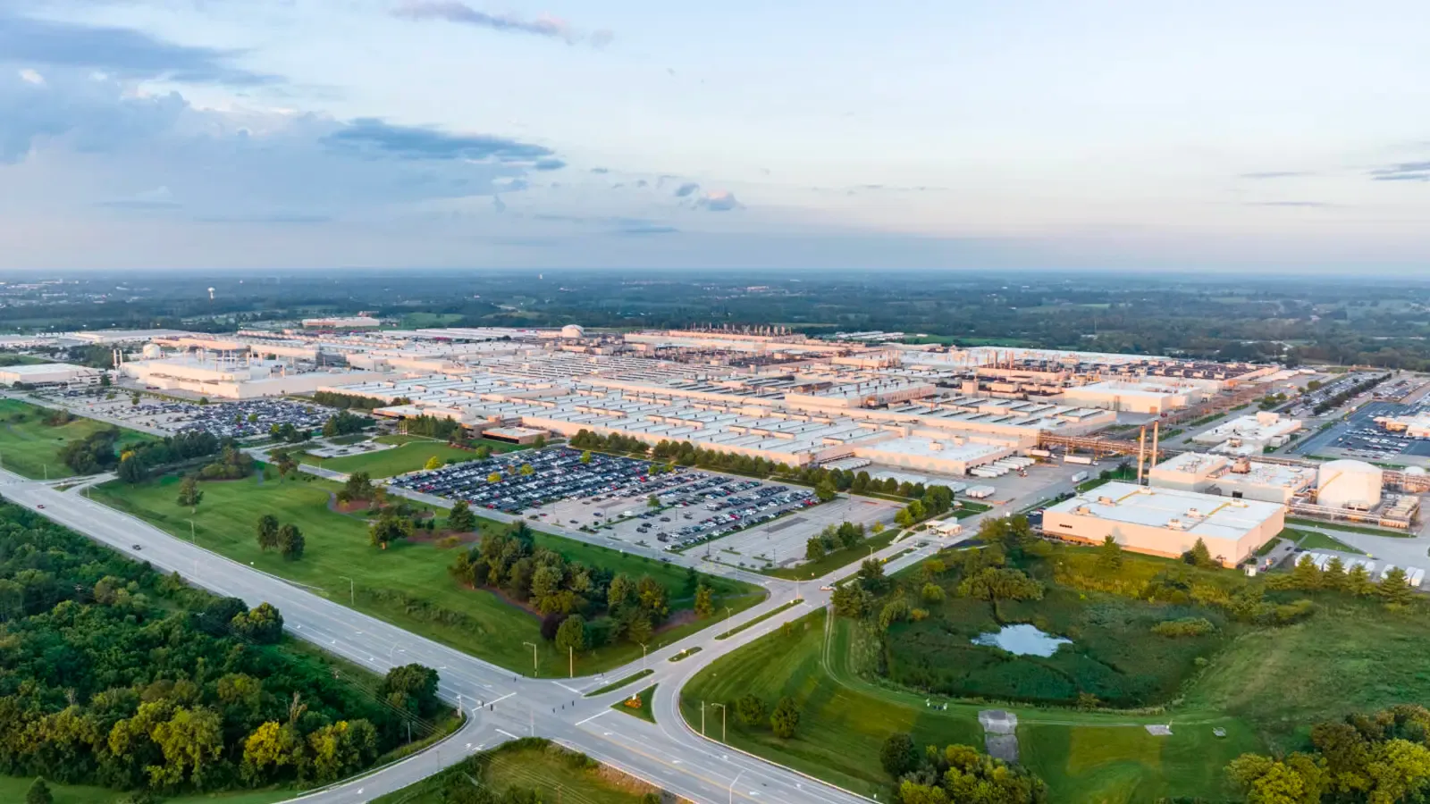 Toyota Kentucky plant drone view 