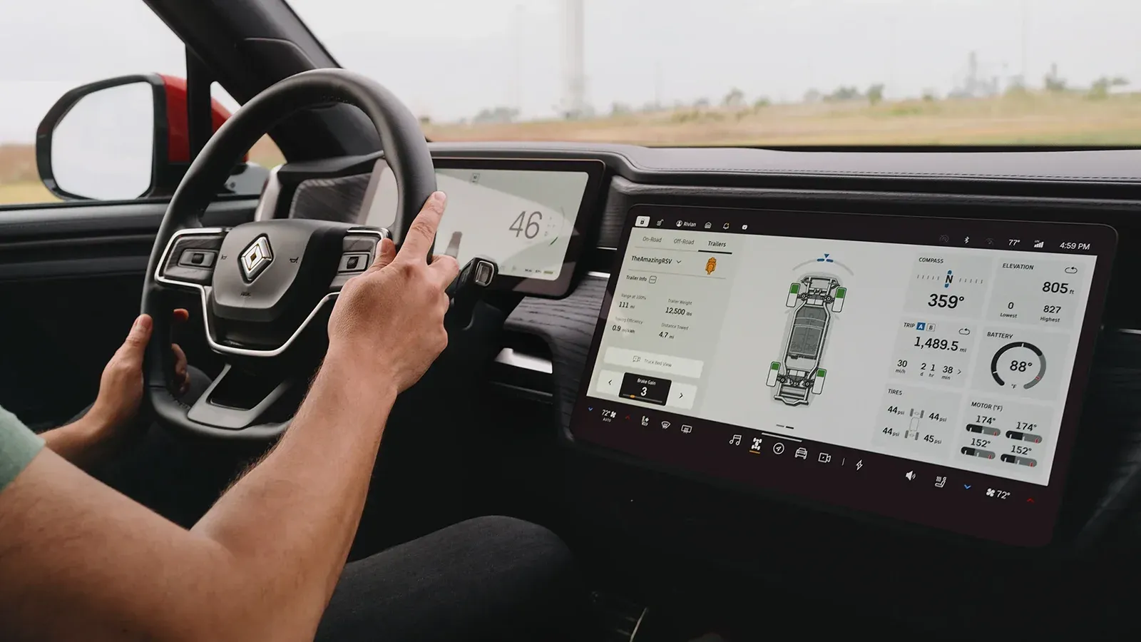 EV interior dashboard 