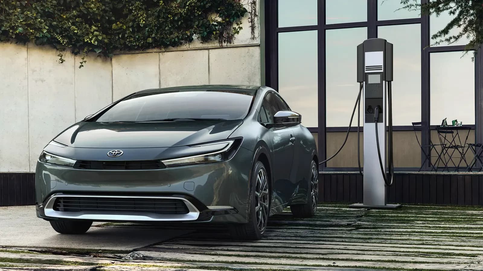 Plug-In Hybrid Sedan charging