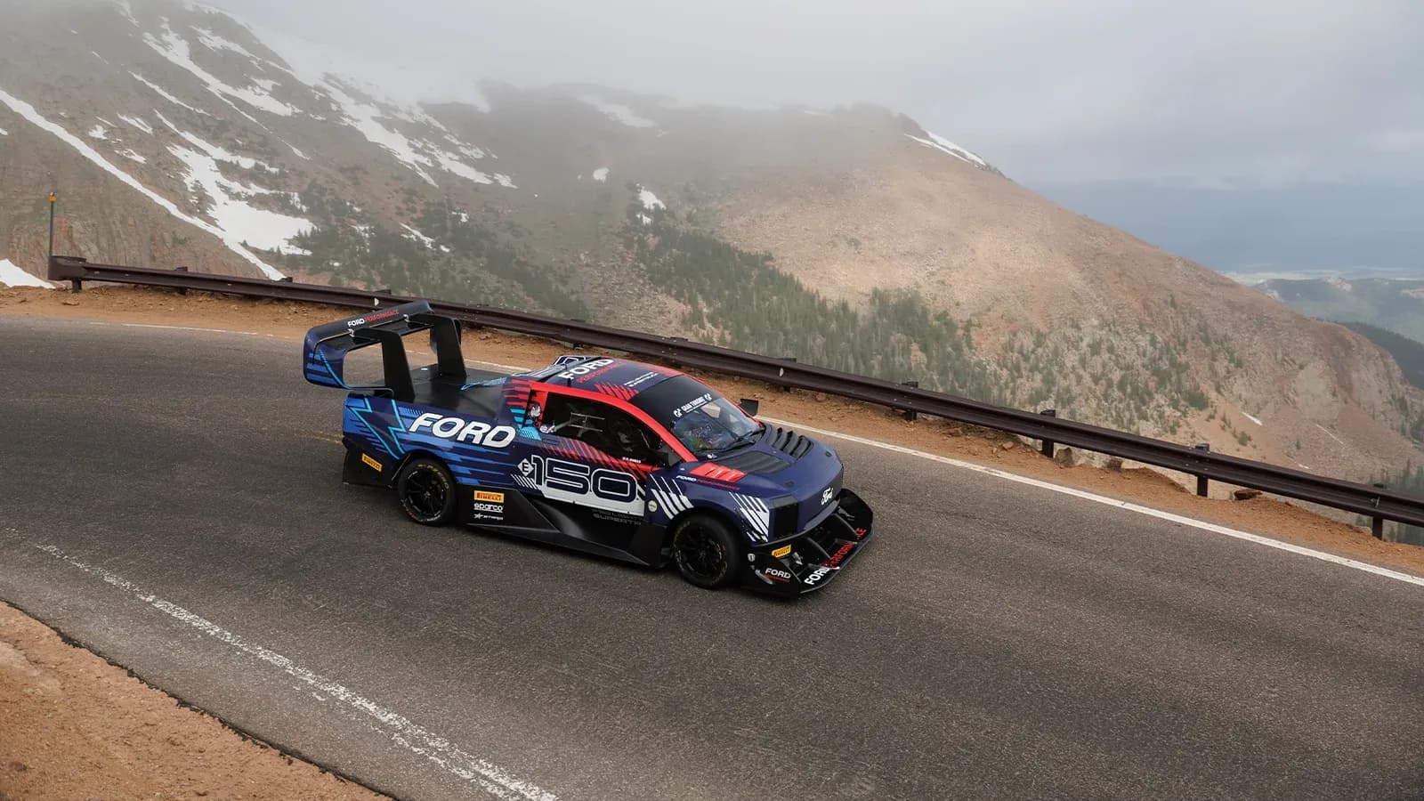 EV driving at Pikes Peak 