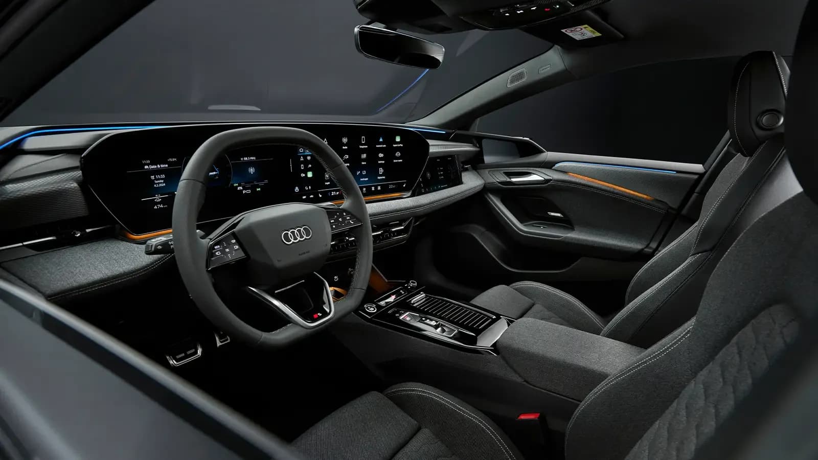 2025 Audi A6 e-tron front interior 
