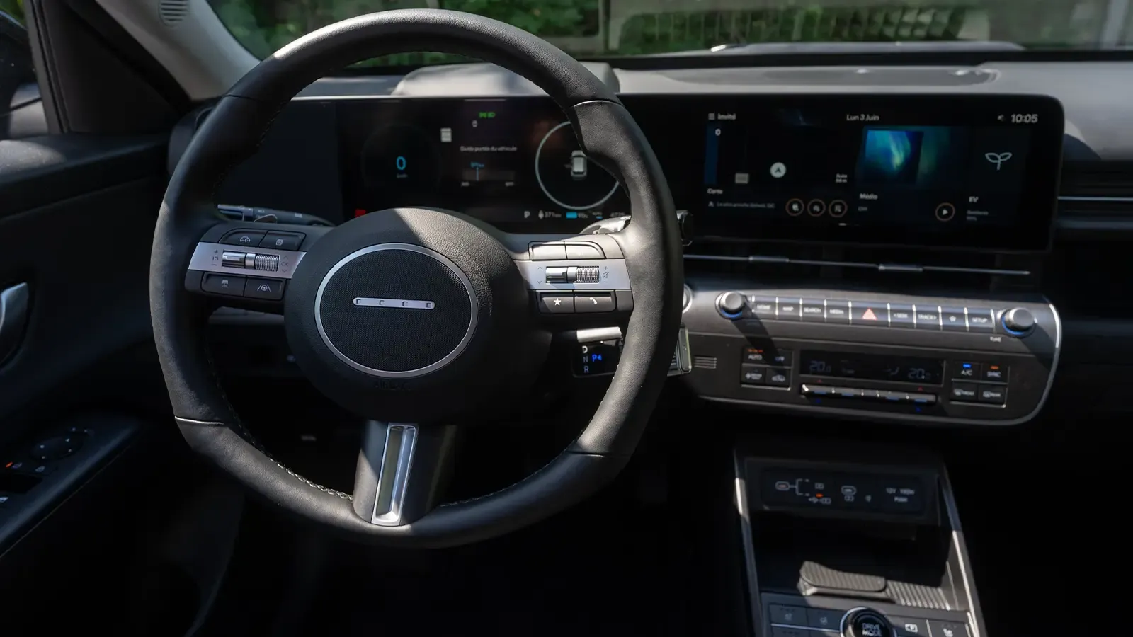 EV steering wheel and dashboard 