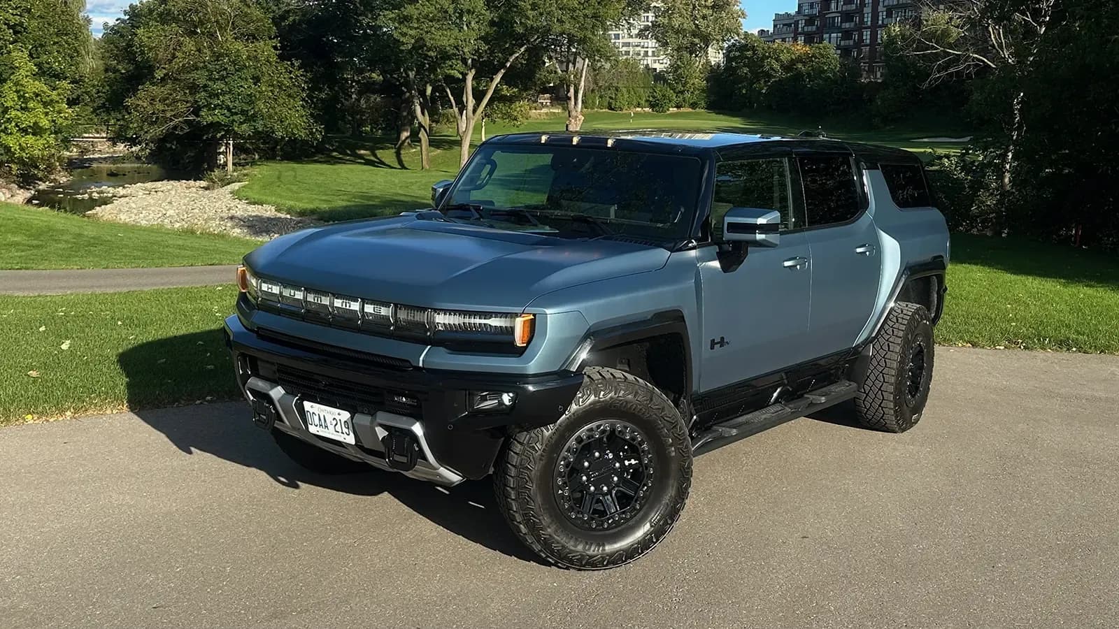 GMC Hummer EV SUV parked