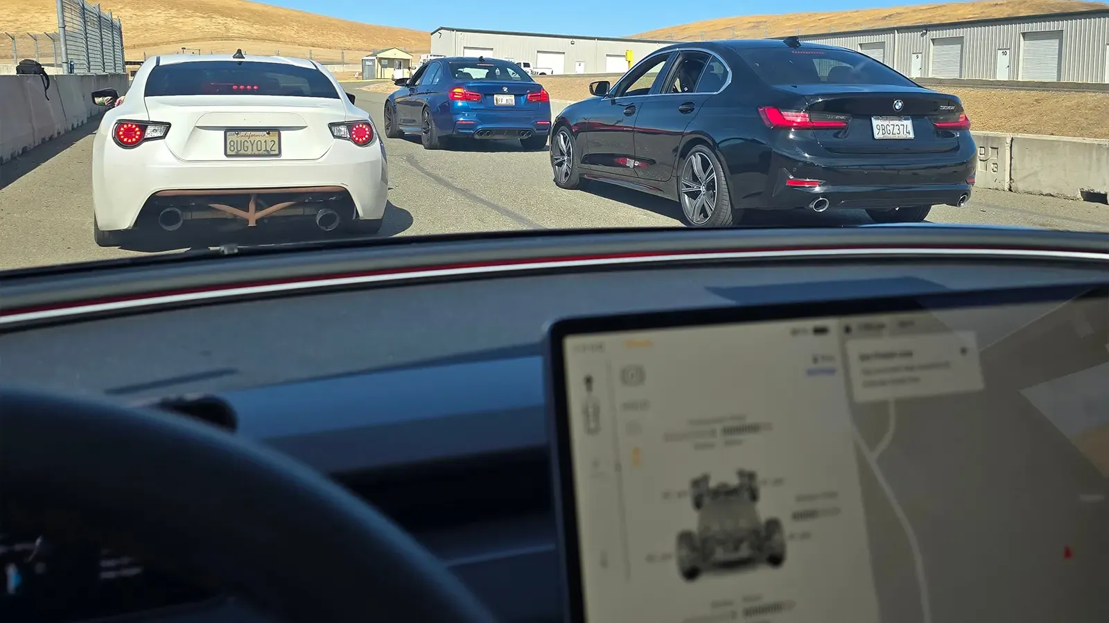 front interior view of Tesla Model 3 