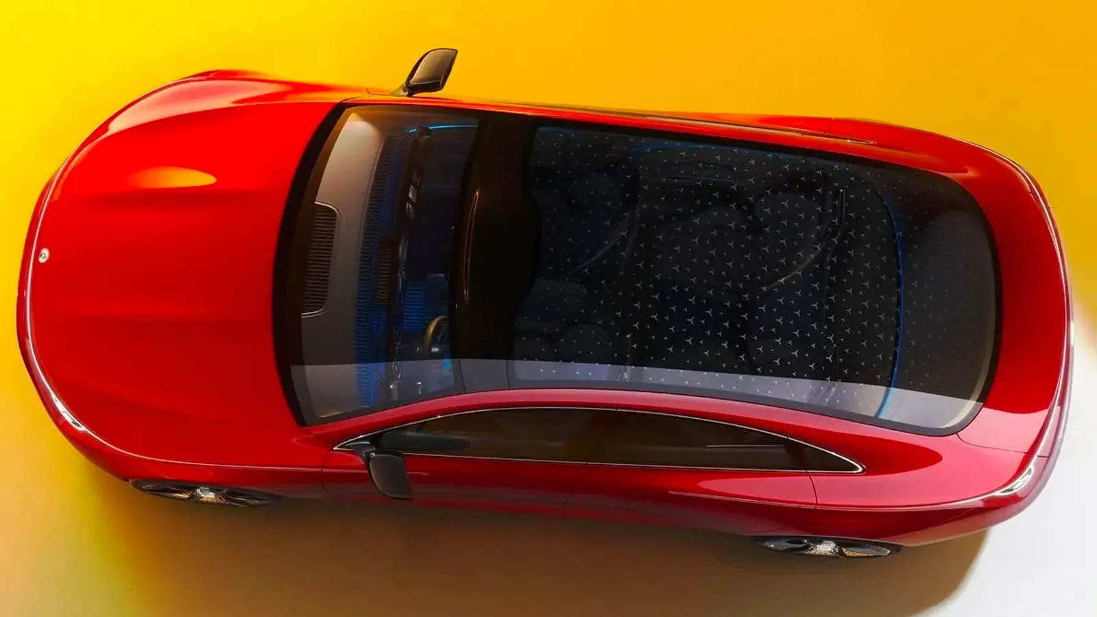 Mercedes Electric CLA aerial exterior view