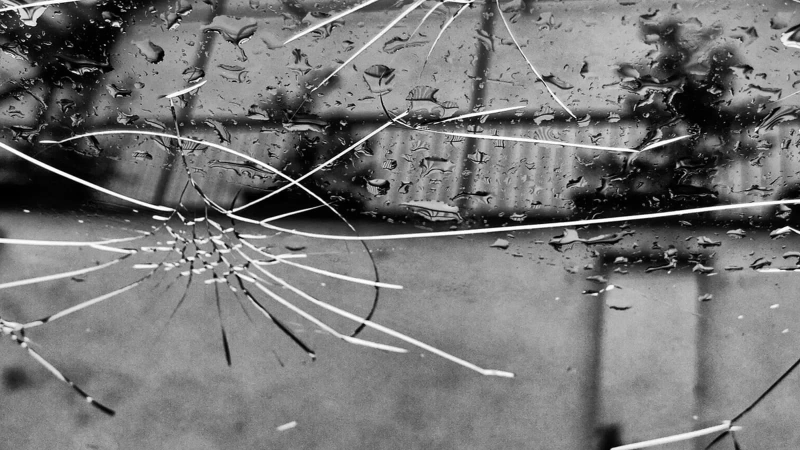 Broken car window