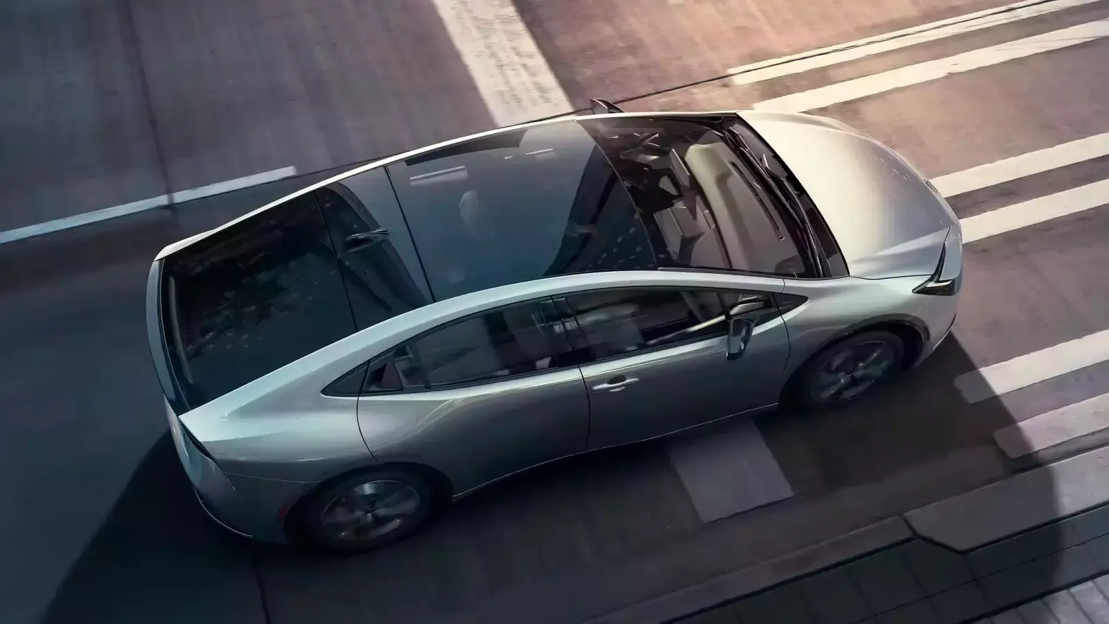 Toyota Prius driving on the road