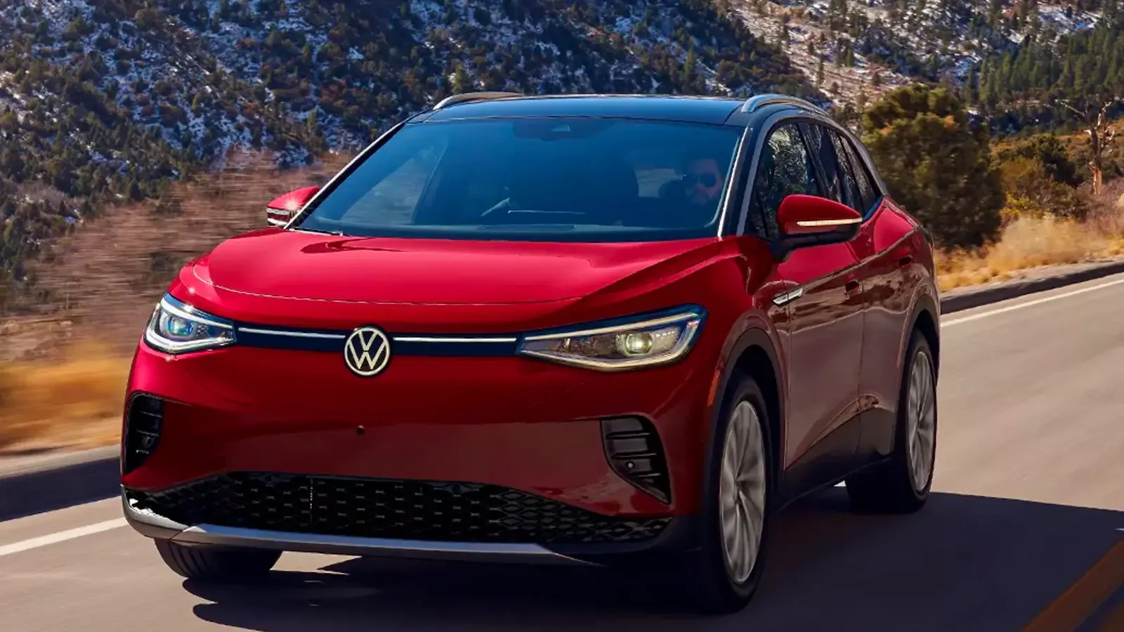 Volkswagen ID.4 driving on the road