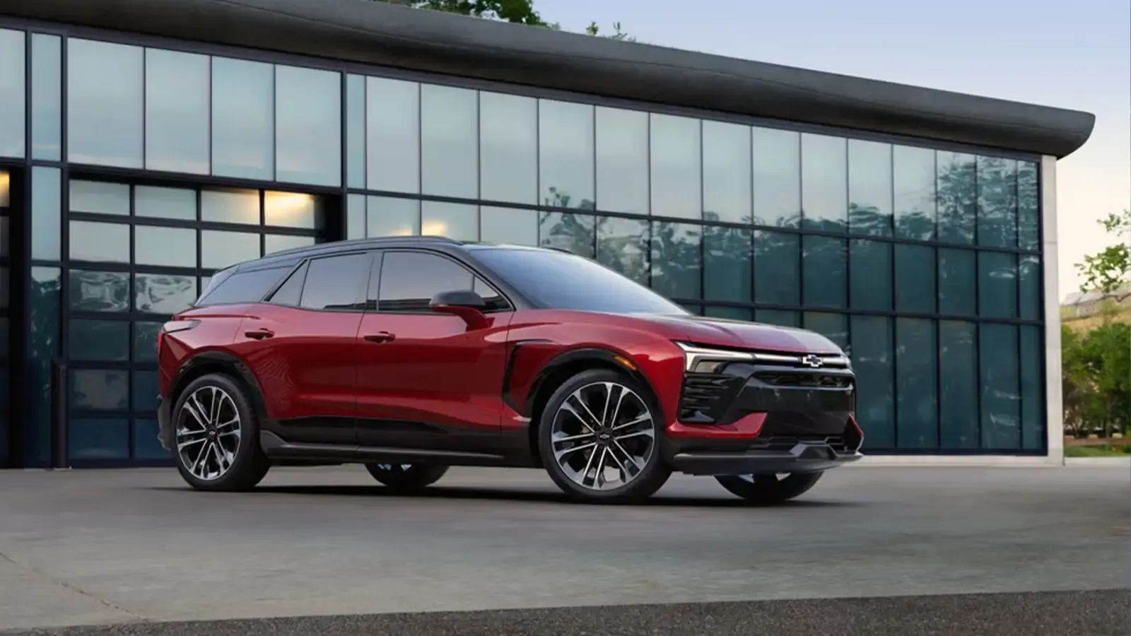 Chevy Blazer EV parked outside a building
