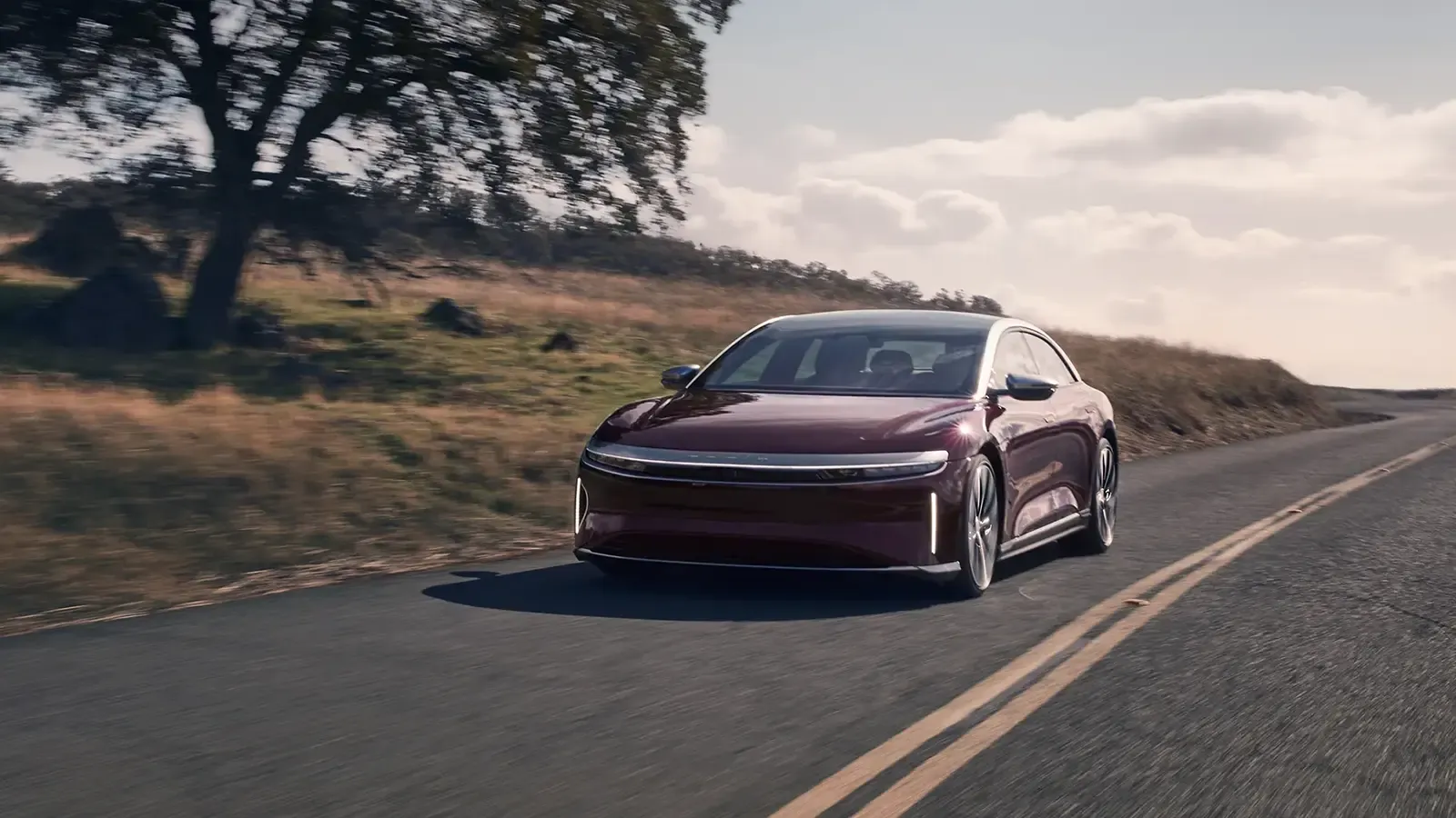 Lucid Air on the road