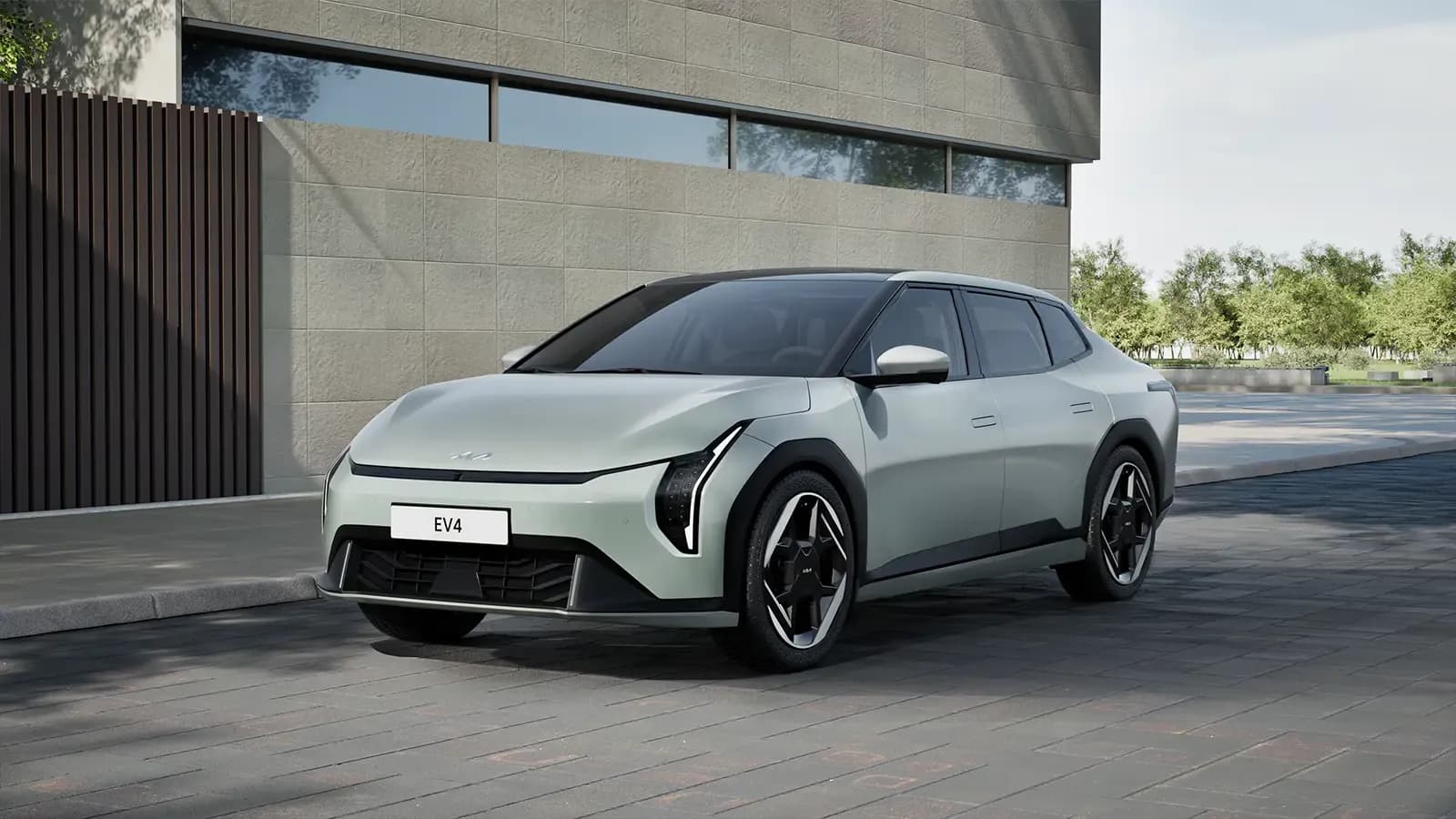Front view of the new Kia EV4 sedan