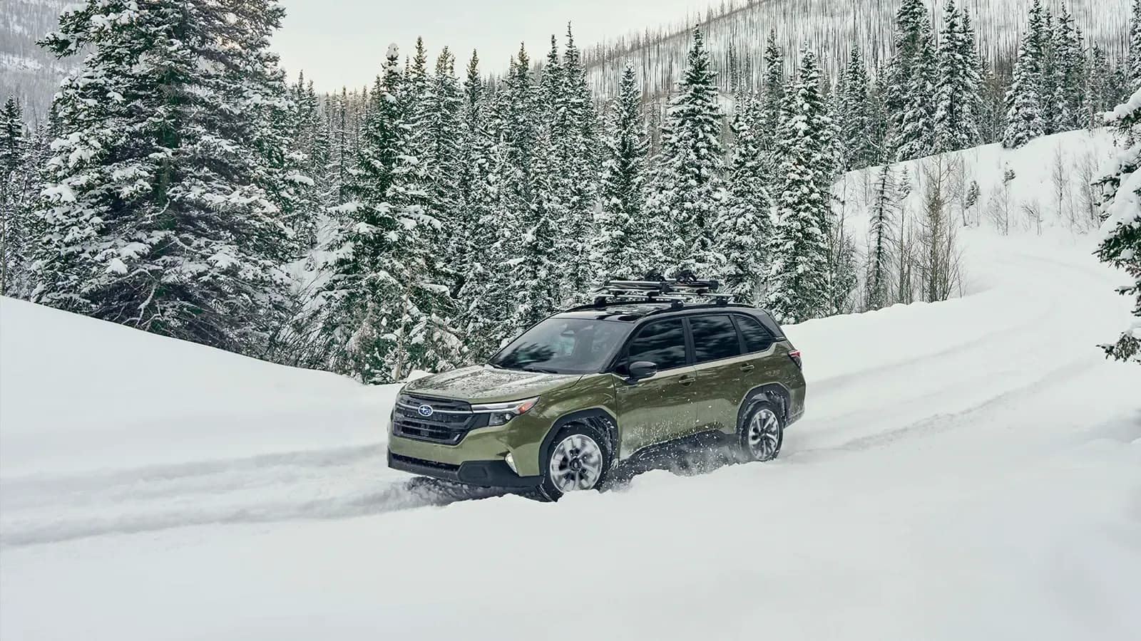2025 Subaru Forester in the snow.