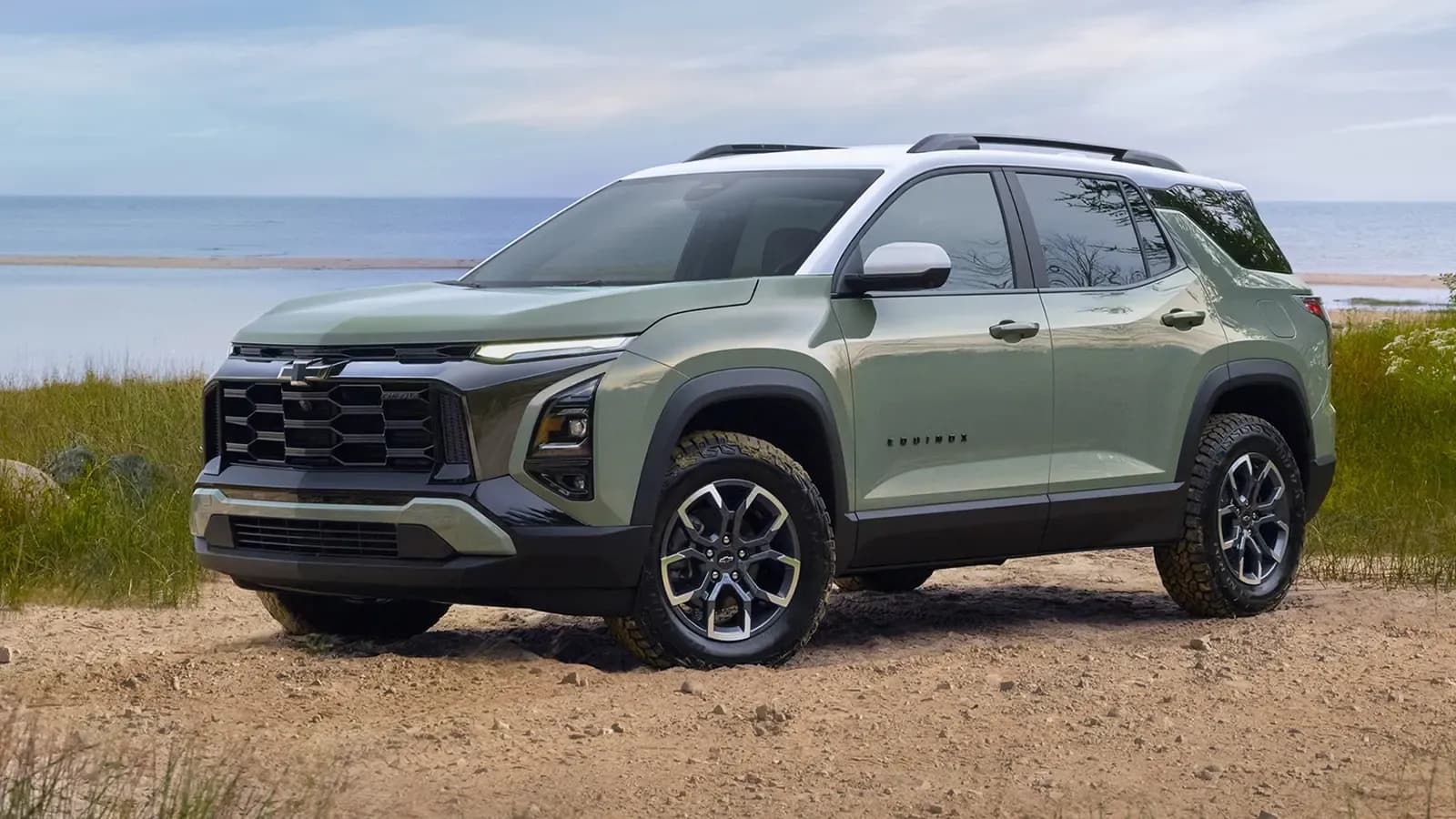 A green Chevrolet Equinox 2025