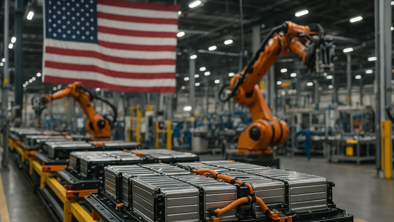 EV battery production at an American factory