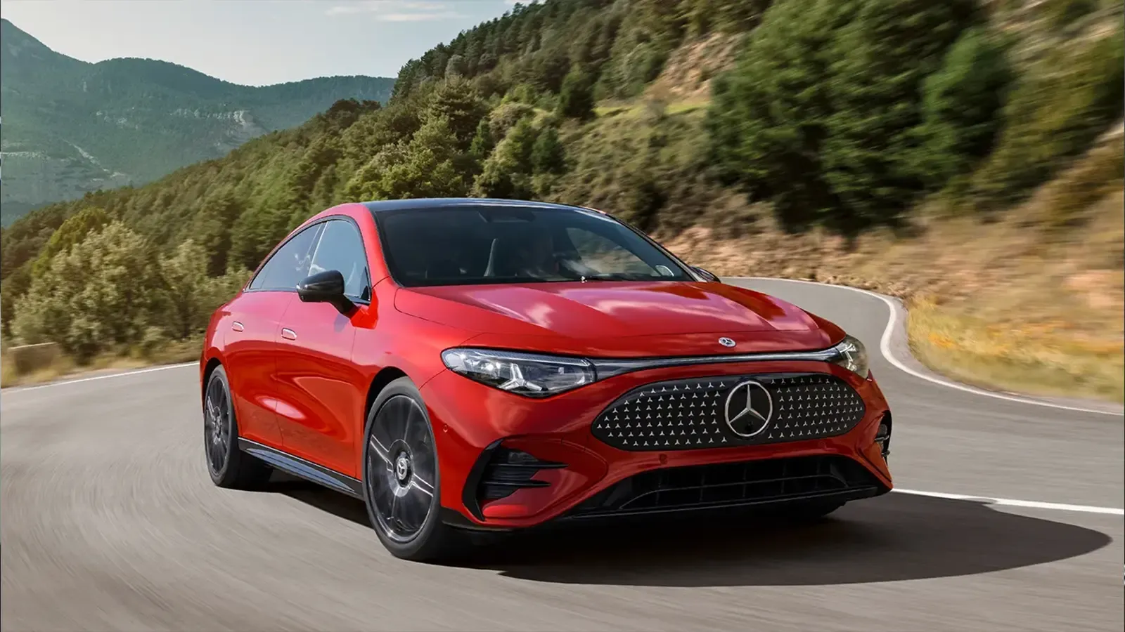 a red 2026 Mercedes CLA