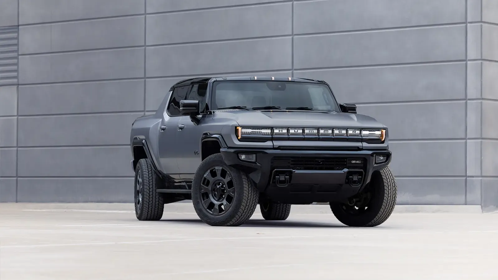 A silver 2026 HUMMER EV SUV