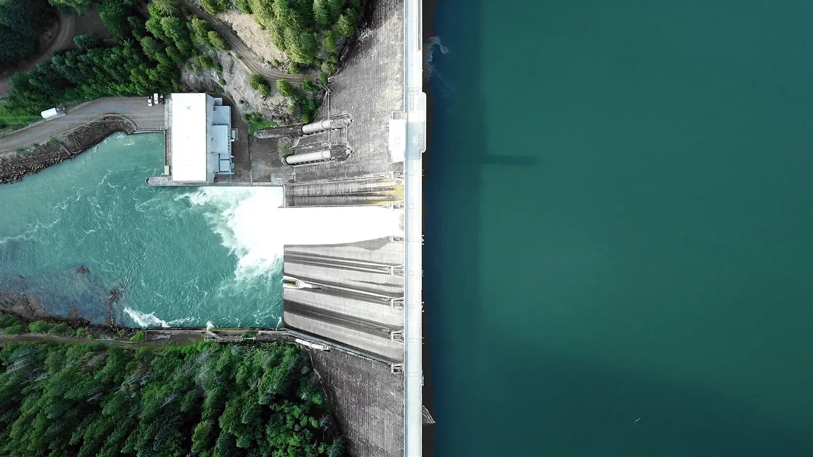 A hydro dam