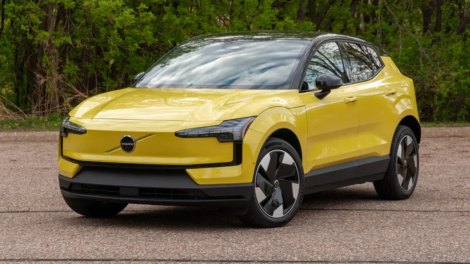 A yellow 2025 Volvo EX30
