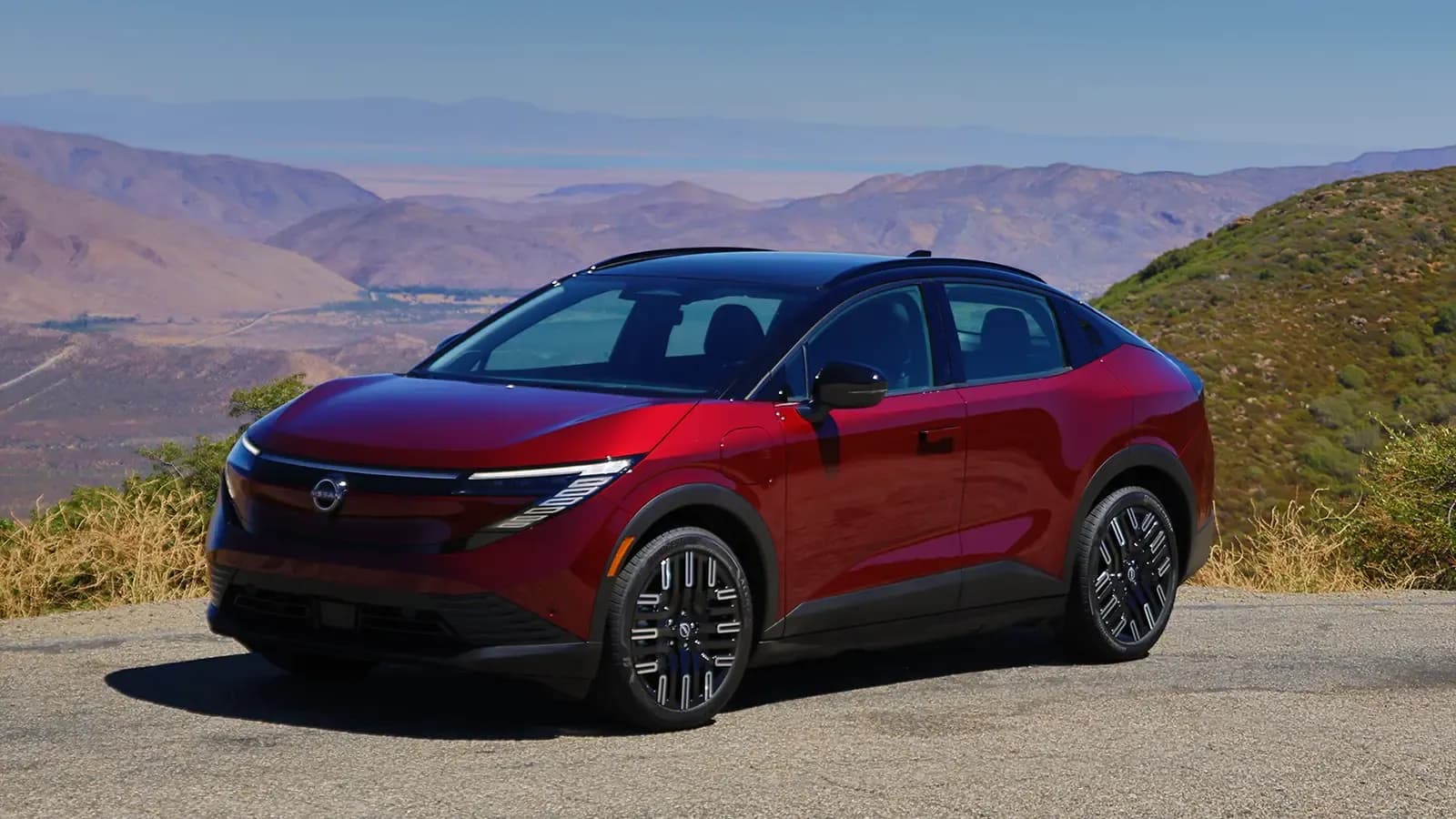 A red 2026 Nissan Leaf