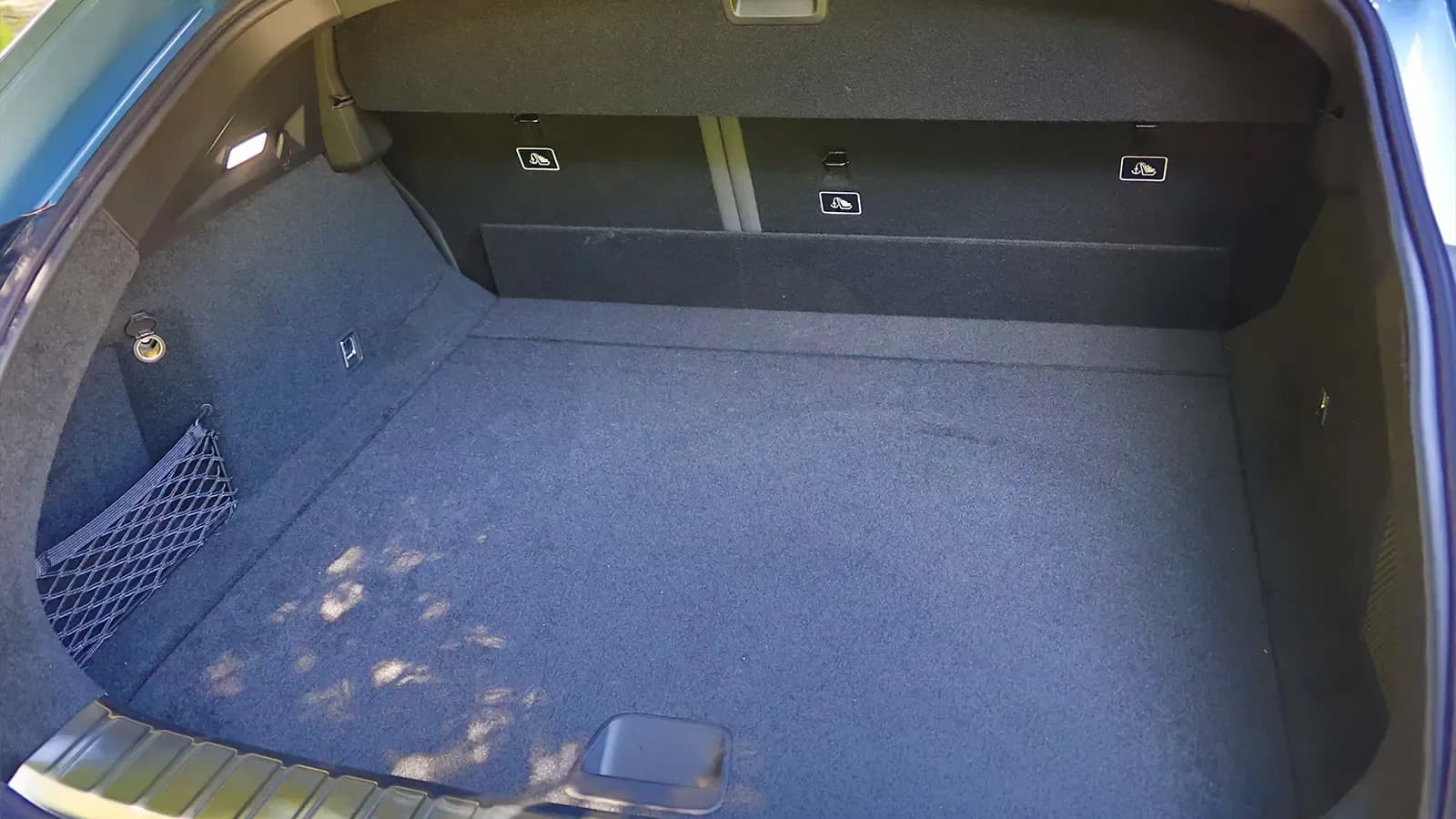 A silver 2025 Polestar 4 cargo bay