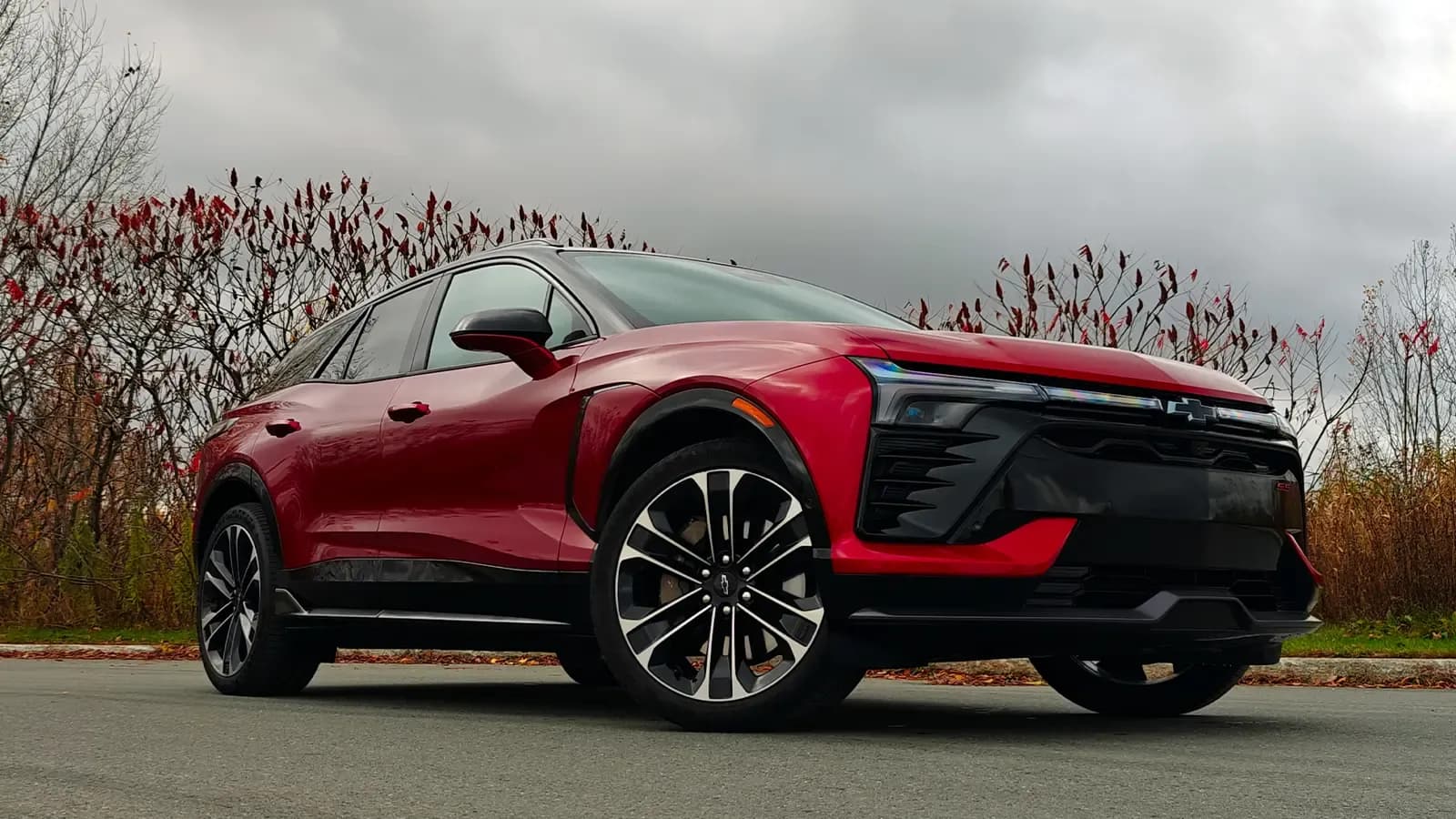 A red 2025 Chevrolet Blazer EV SS