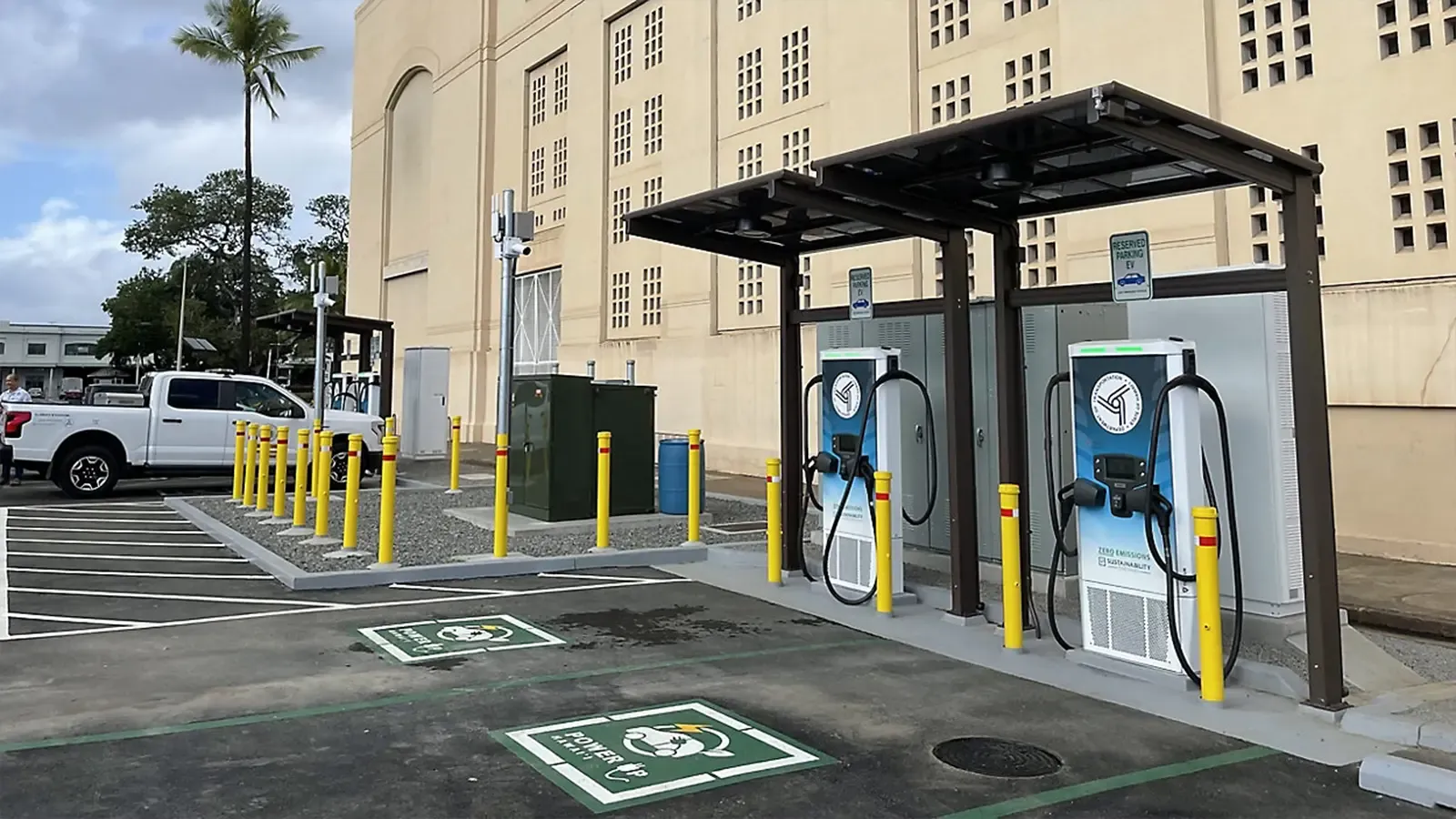A NEVI charging station