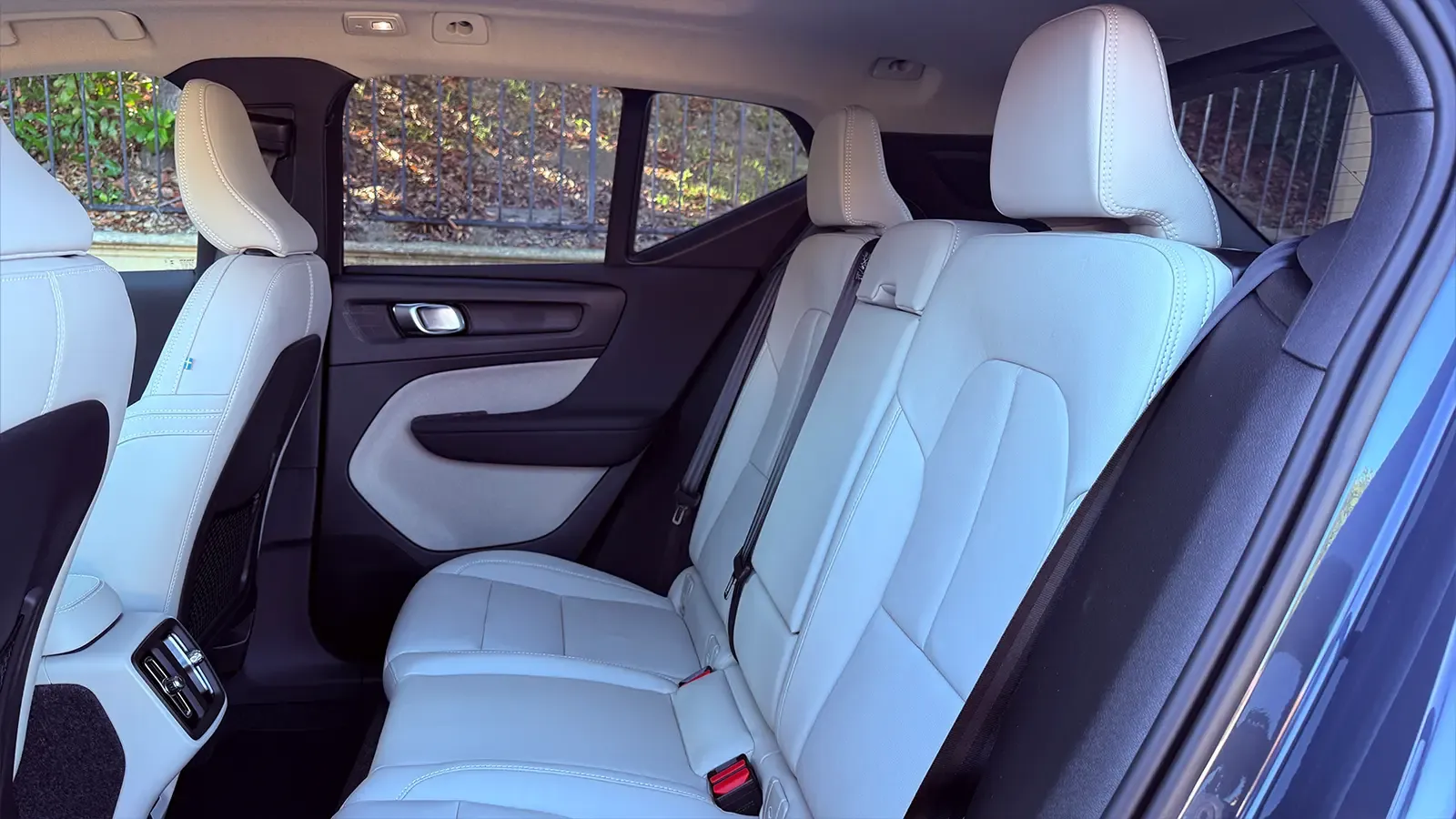 A 2026 Volvo XC40 driver rear seat view