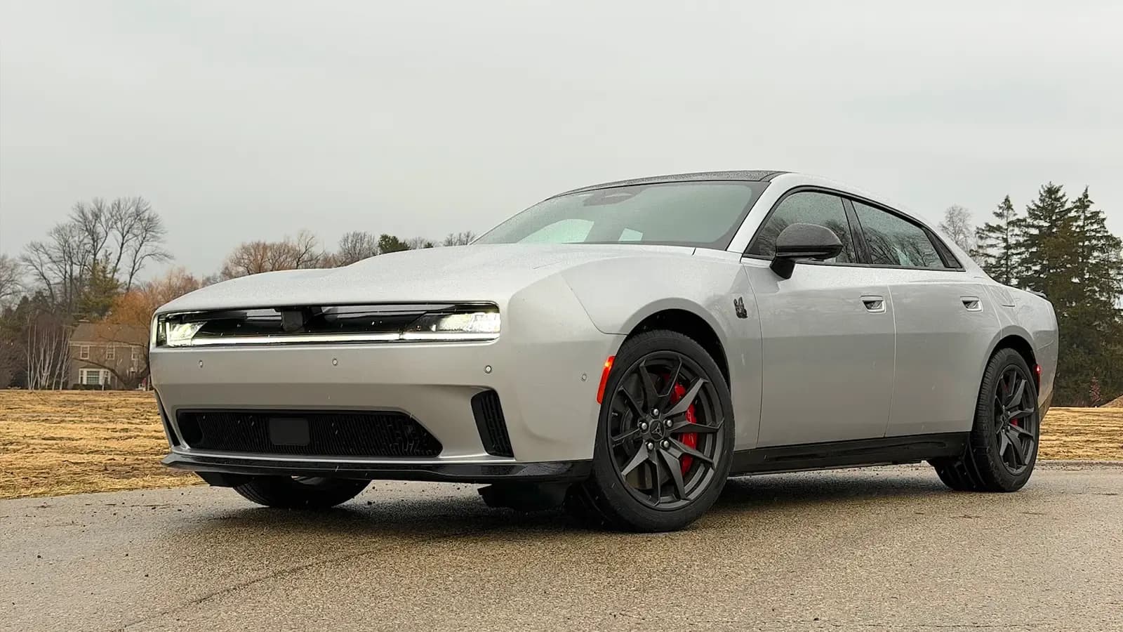 A 2026 silver Dodge Daytona EV 