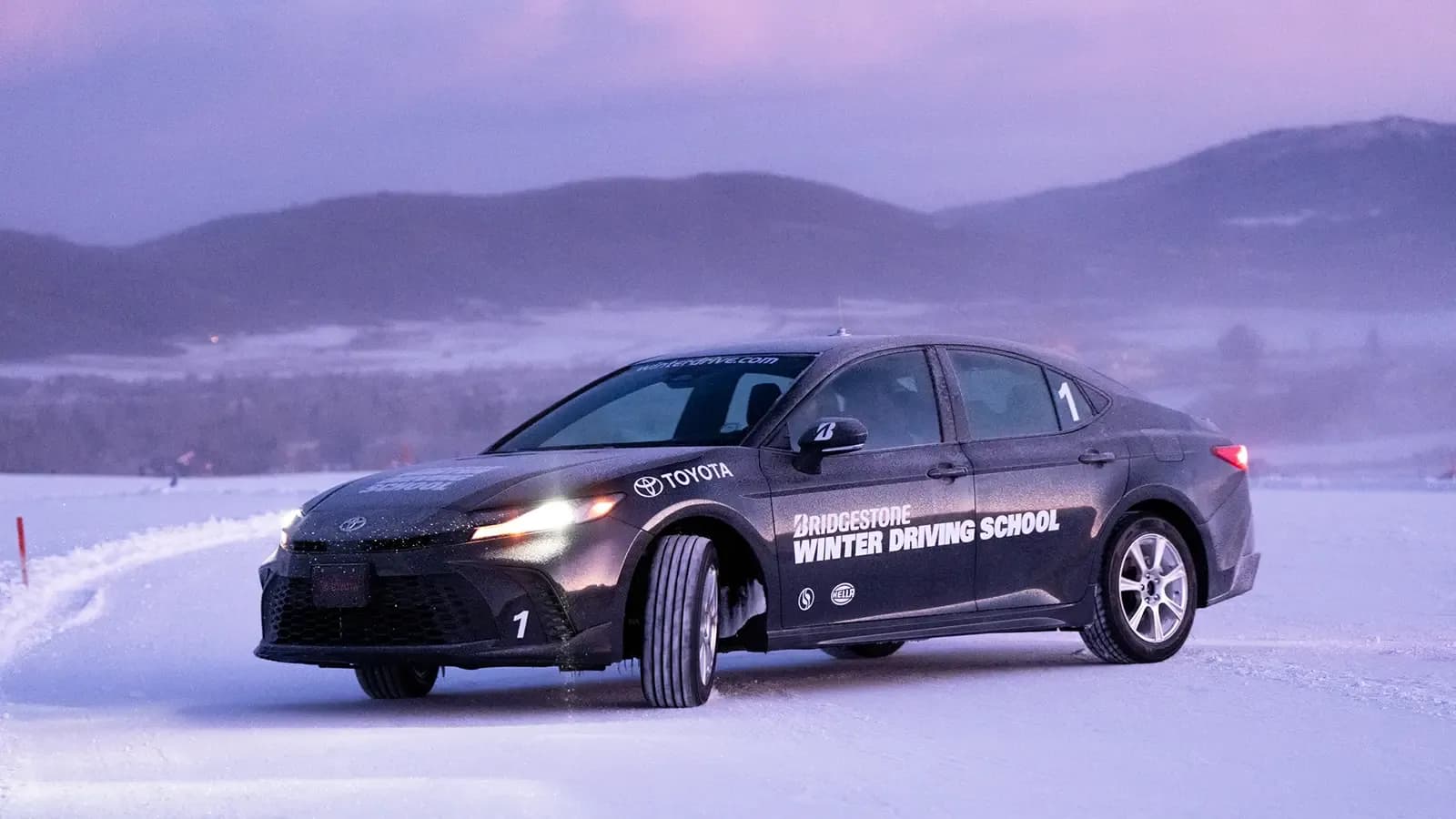 2026 Toyota Camry playing in the snow