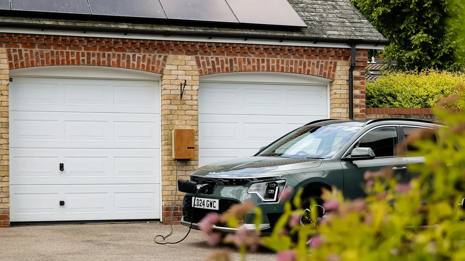 An EV charging at home 