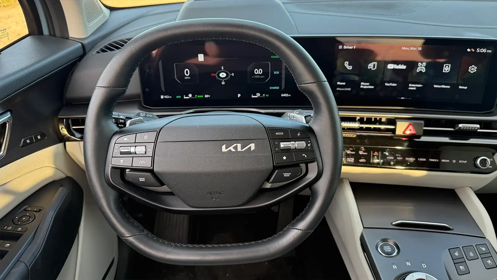 A 2026 Kia Sportage interior driver front view