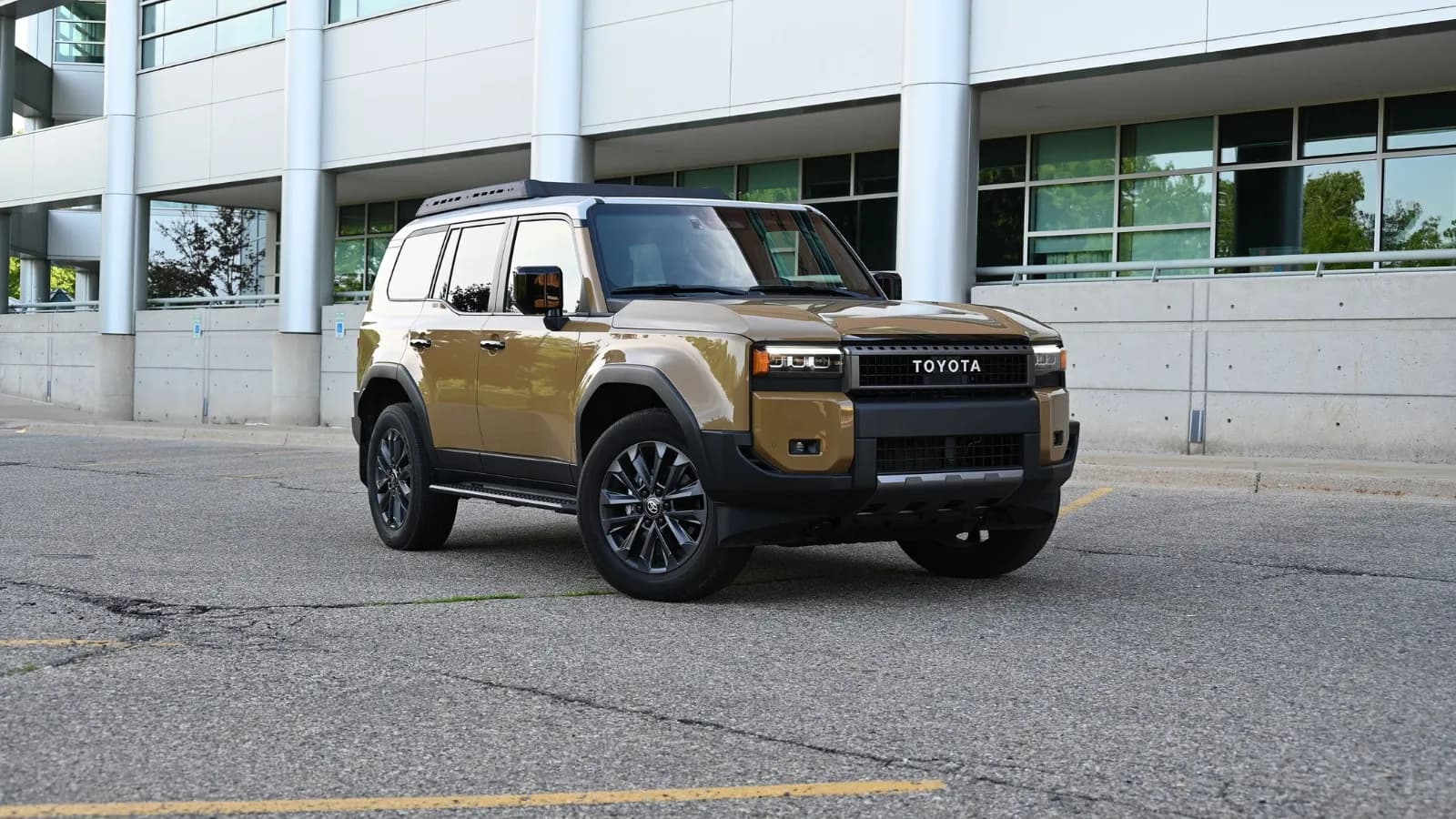 2026 Toyota Land Cruiser parked near a large building