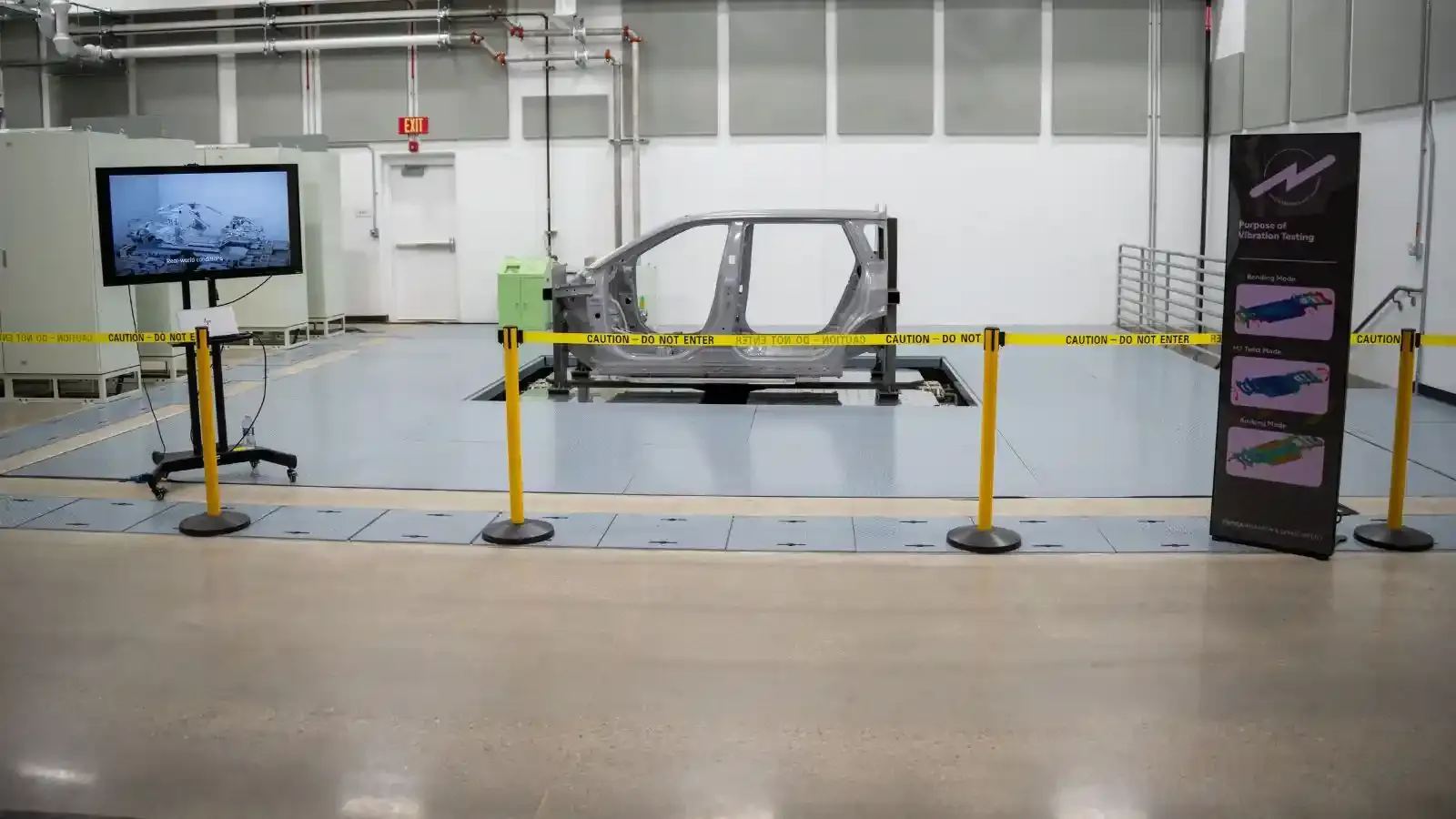 Photo of the vibration testing room inside Toyota's new battery testing facility