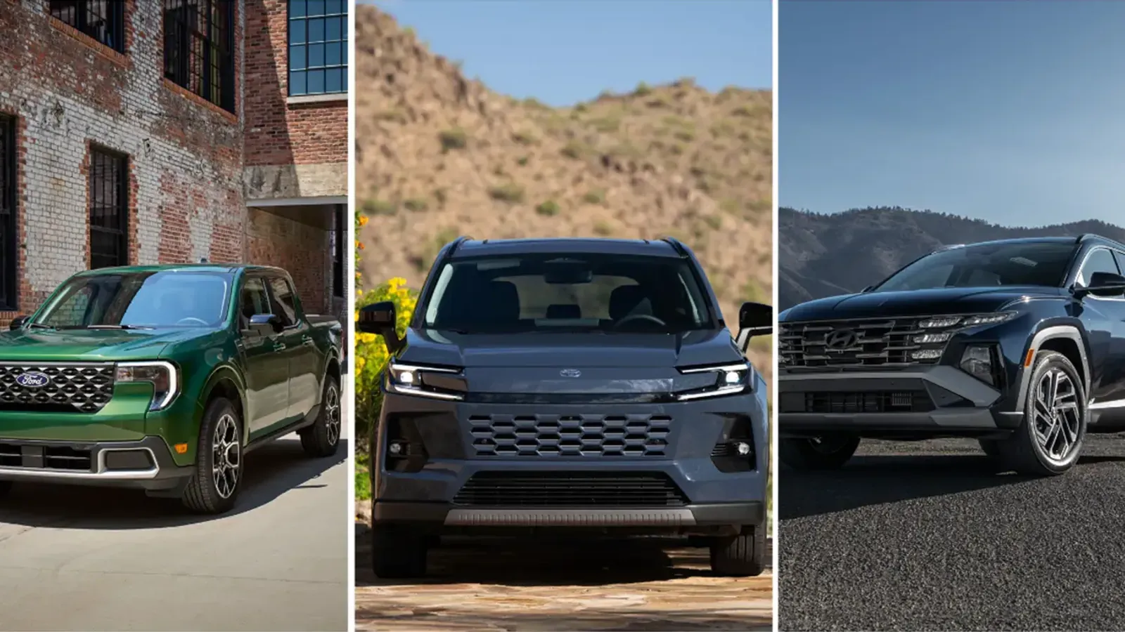 Comparison image of the latest hybrid vehicles
